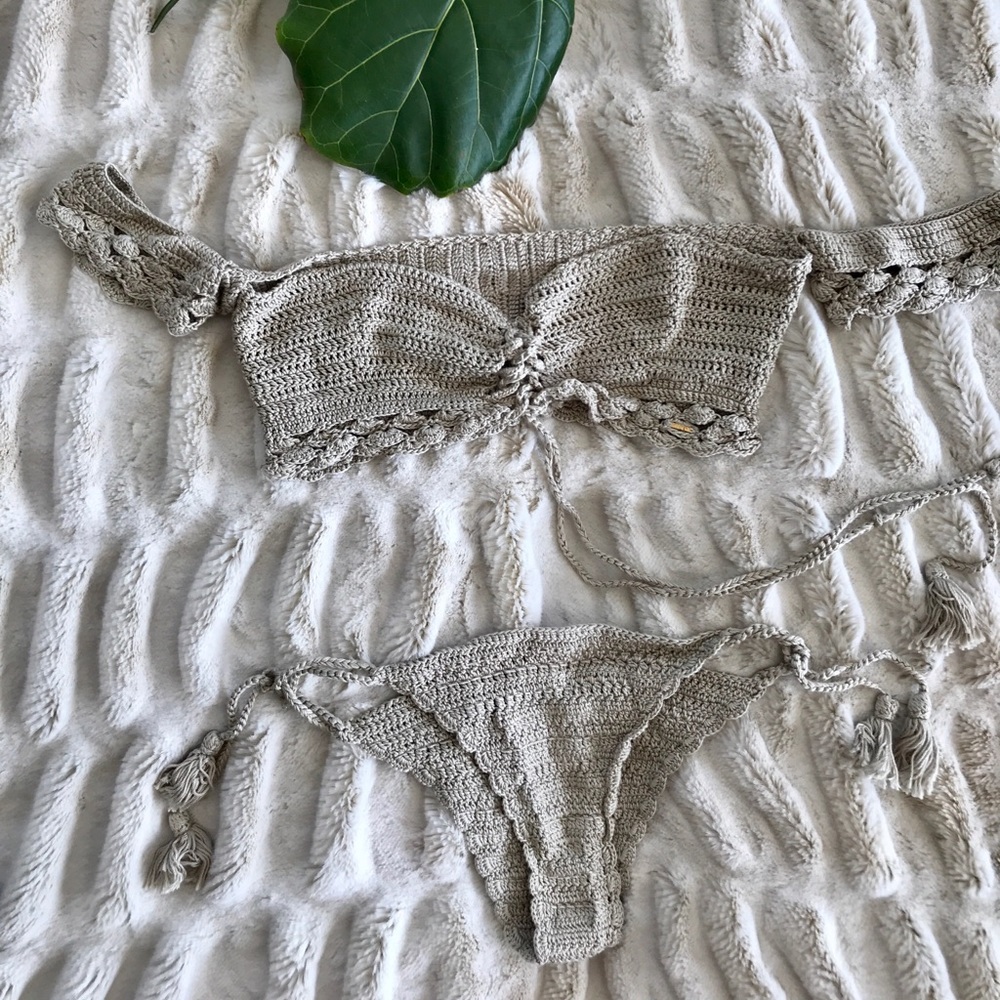 NEW Crochet Shoulder Cuff Bikini Set